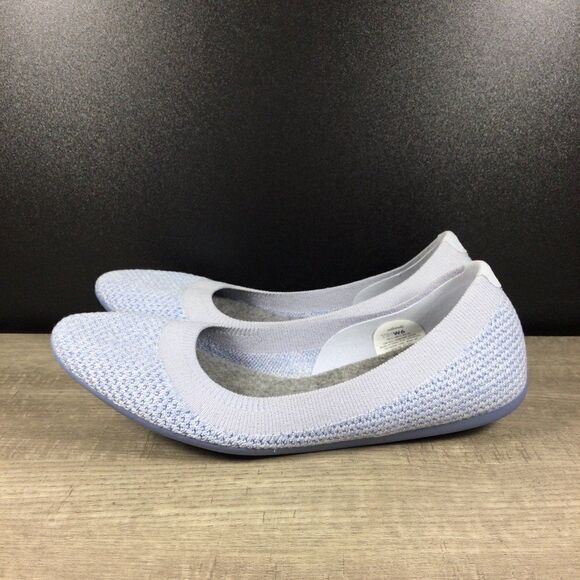 Allbirds Tree Breezers Women's Size 6 Whitecap Blue Slip On Ballet Flats Shoes - Picture 3 of 7